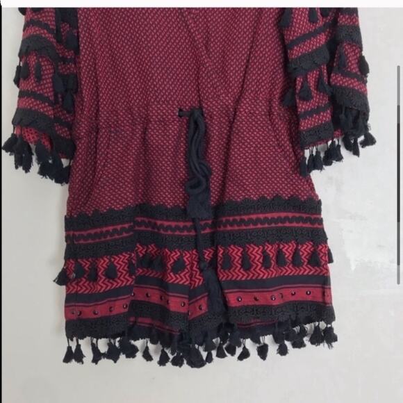 DODO BAR OR Jacquard Yefet Brocade Tassel Romper Damask Cotton Fringe Boho - Picture 5 of 7